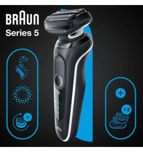 Braun Series 5 51-W1600s Rasoio Nero, Bianco