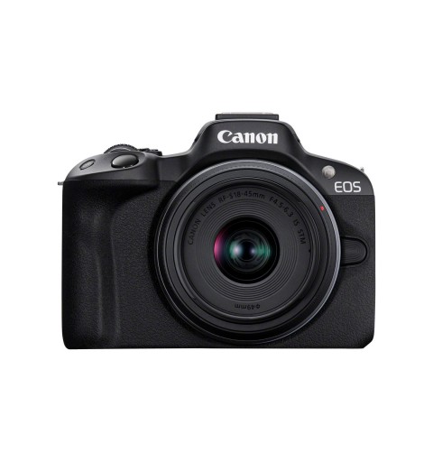 Canon EOS R50, Black + RF-S 18-45mm F4.5-6.3 IS STM Kit MILC 24,2 MP CMOS 6000 x 4000 Pixeles Negro