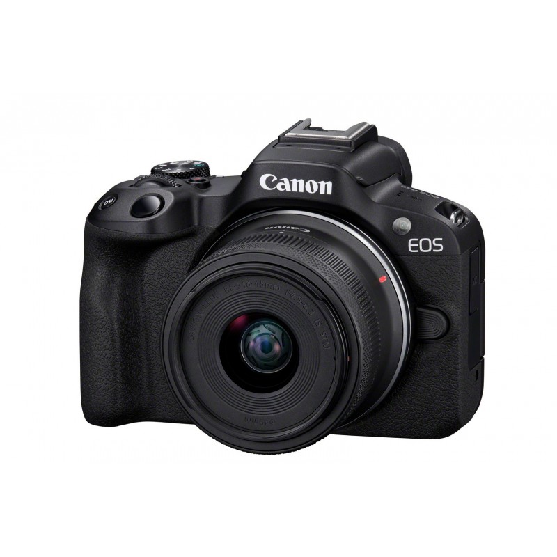 Canon EOS R50, Black + RF-S 18-45mm F4.5-6.3 IS STM Kit MILC 24,2 MP CMOS 6000 x 4000 Pixeles Negro