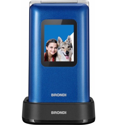 Brondi Amico Prezioso 7,11 cm (2.8") Bleu Téléphone pour seniors