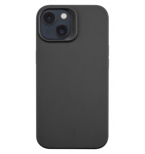 Cellularline Sensation - iPhone 14 Custodia in silicone soft touch con tecnologia antibatterica Microban integrata Nero