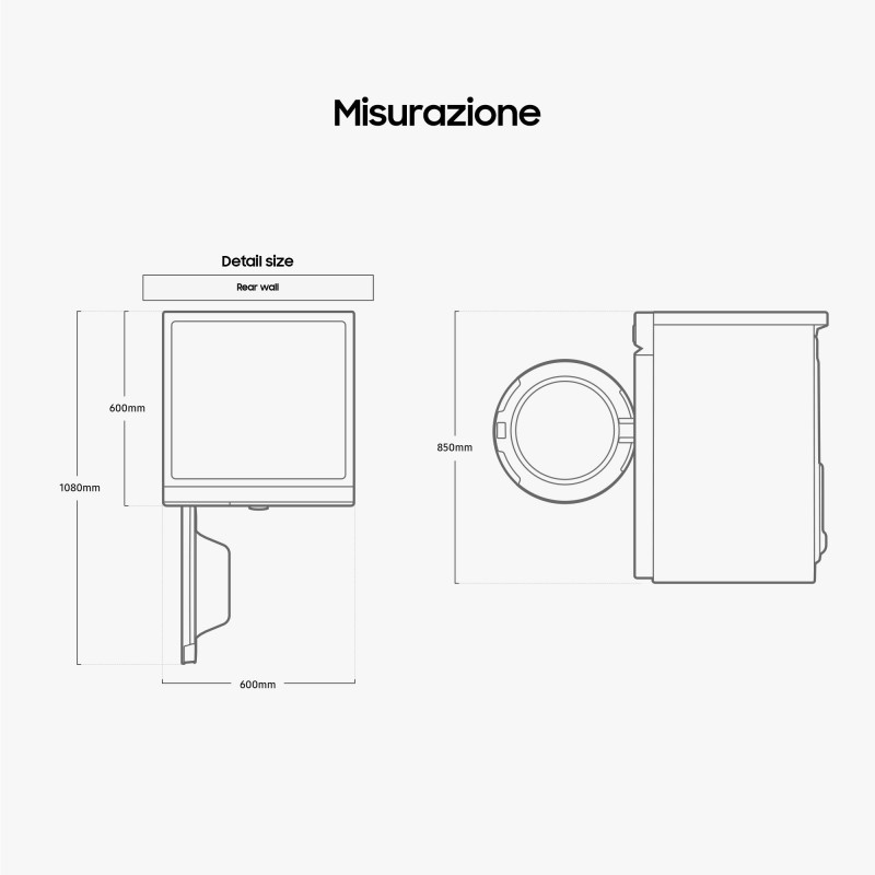 Samsung DV90BB7445GBS3 tumble dryer Built-in Front-load 9 kg A+++ Black