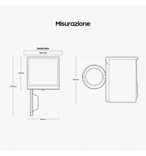 Samsung DV90BB7445GBS3 tumble dryer Built-in Front-load 9 kg A+++ Black