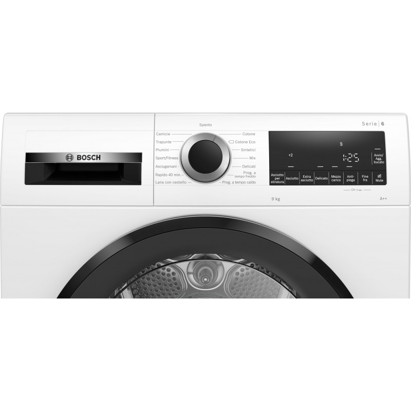 Bosch Serie 6 WQG24109IT Wäschetrockner Freistehend Frontlader 9 kg A++ Weiß