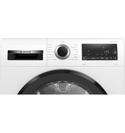 Bosch Serie 6 WQG24109IT Wäschetrockner Freistehend Frontlader 9 kg A++ Weiß