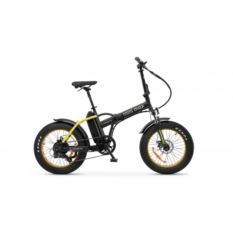 Argento e-Mobility MiniMax Black, Yellow Aluminium One Size 50.8 cm (20") 26 kg Lithium-Ion (Li-Ion)