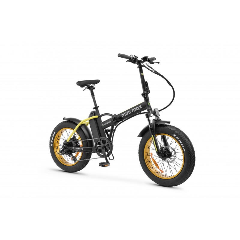 Argento e-Mobility MiniMax Black, Yellow Aluminium One Size 50.8 cm (20") 26 kg Lithium-Ion (Li-Ion)