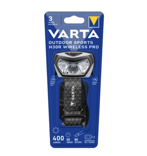 Varta 18650 101 401 linterna Negro Linterna con cinta para cabeza LED