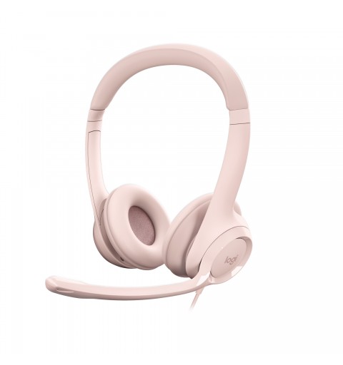 Logitech H390 Headset Wired Head-band Office Call center USB Type-A Pink