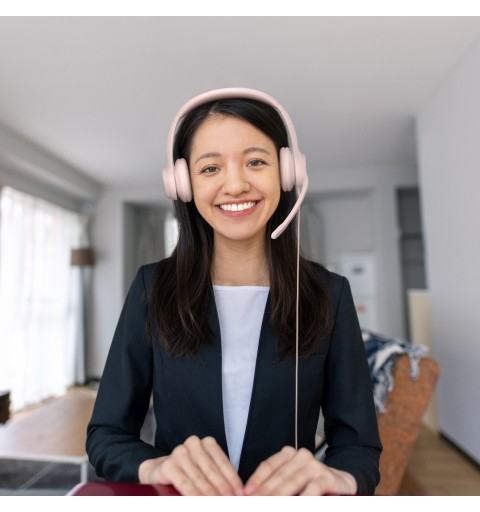 Logitech H390 Kopfhörer Kabelgebunden Kopfband Büro Callcenter USB Typ-A Pink