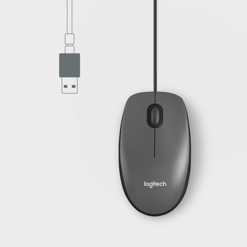 Logitech M100 Maus Beidhändig USB Typ-A Optisch 1000 DPI