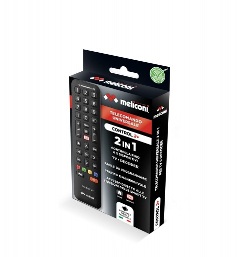 Meliconi Control 2+ télécommande IR Wireless TV, Boitier décodeur TV Appuyez sur les boutons