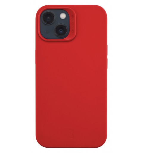 Cellularline Sensation - iPhone 14 Custodia in silicone soft touch con tecnologia antibatterica Microban integrata Rosso