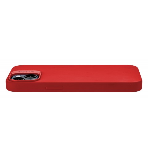 Cellularline Sensation - iPhone 14 Custodia in silicone soft touch con tecnologia antibatterica Microban integrata Rosso