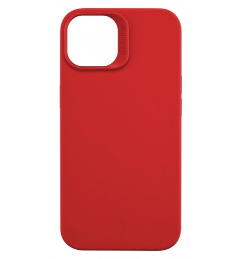 Cellularline Sensation - iPhone 14 Custodia in silicone soft touch con tecnologia antibatterica Microban integrata Rosso