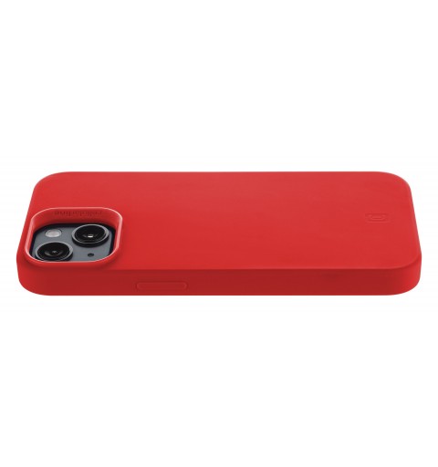 Cellularline Sensation - iPhone 14 Custodia in silicone soft touch con tecnologia antibatterica Microban integrata Rosso