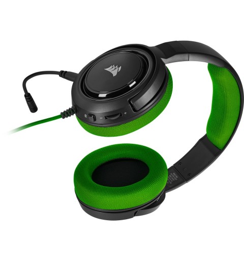 Corsair HS35 Casque Avec fil Arceau Jouer Noir, Vert