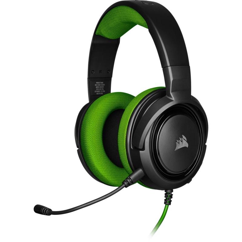 Corsair HS35 Auriculares Alámbrico Diadema Juego Negro, Verde