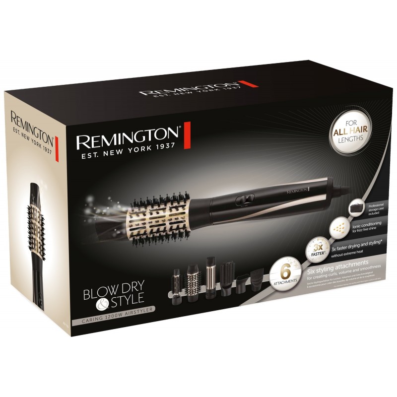 Remington AS7700 Cepillo de aire caliente Negro 1200 W 3 m