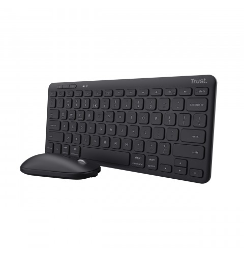 Trust Lyra tastiera Mouse incluso RF senza fili + Bluetooth QWERTY Italiano Nero