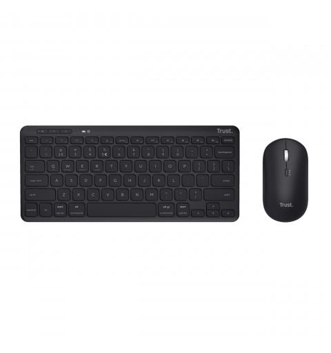 Trust Lyra tastiera Mouse incluso RF senza fili + Bluetooth QWERTY Italiano Nero