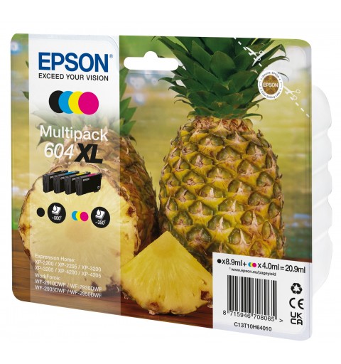 Epson 604XL cartuccia d'inchiostro 4 pz Originale Resa elevata (XL) Nero, Ciano, Magenta, Giallo