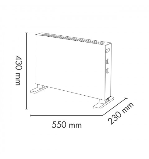 Argoclima ARGO KANSAS Indoor Weiß 2000 W Elektrischer Konvektor-Raumheizer