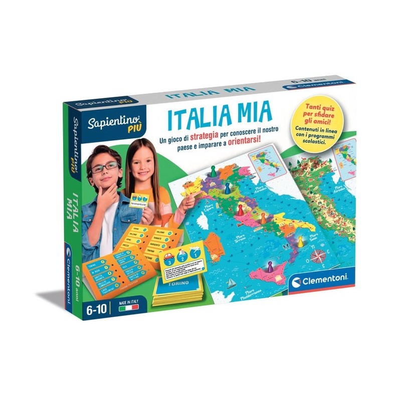 Clementoni Sapientino Piu 16417 juego de tablero My Italy Juego de mesa Educativo