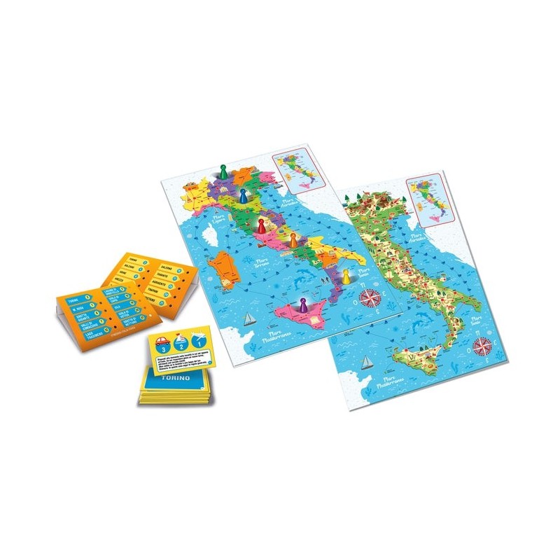 Clementoni Sapientino Piu 16417 board card game My Italy Board game Educational