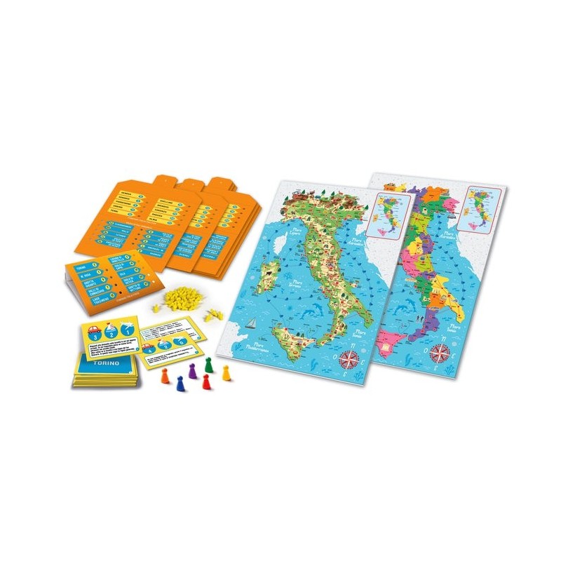 Clementoni Sapientino Piu 16417 board card game My Italy Board game Educational