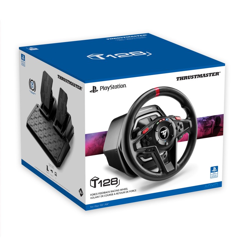 Thrustmaster T128 Negro USB Volante + Pedales Analógico PC, PlayStation 4, PlayStation 5