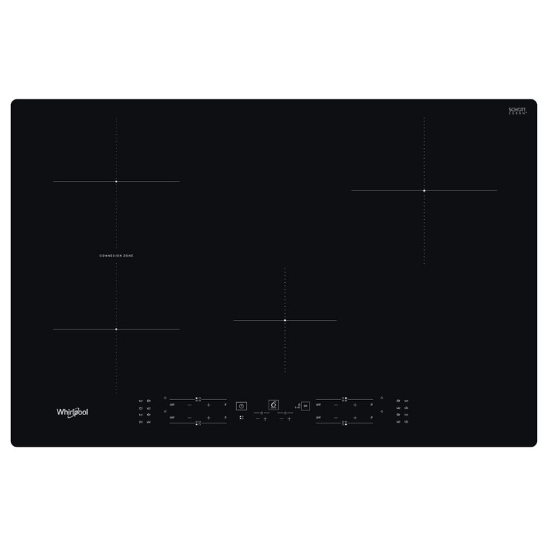 Whirlpool WB B4877 NE Noir Intégré (placement) 77 cm Plaque avec zone à induction 4 zone(s)