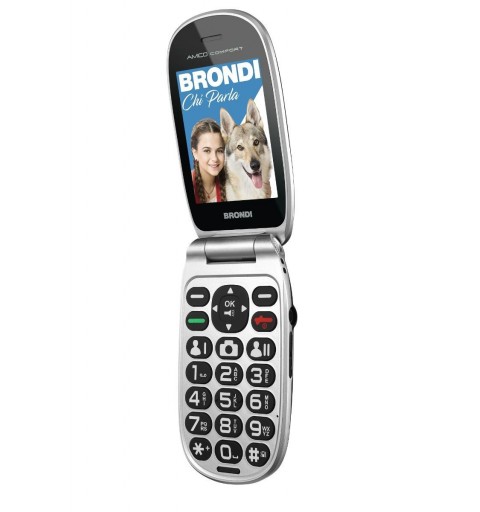 Brondi Amico Comfort 7,11 cm (2.8") Negro, Plata Teléfono para personas mayores