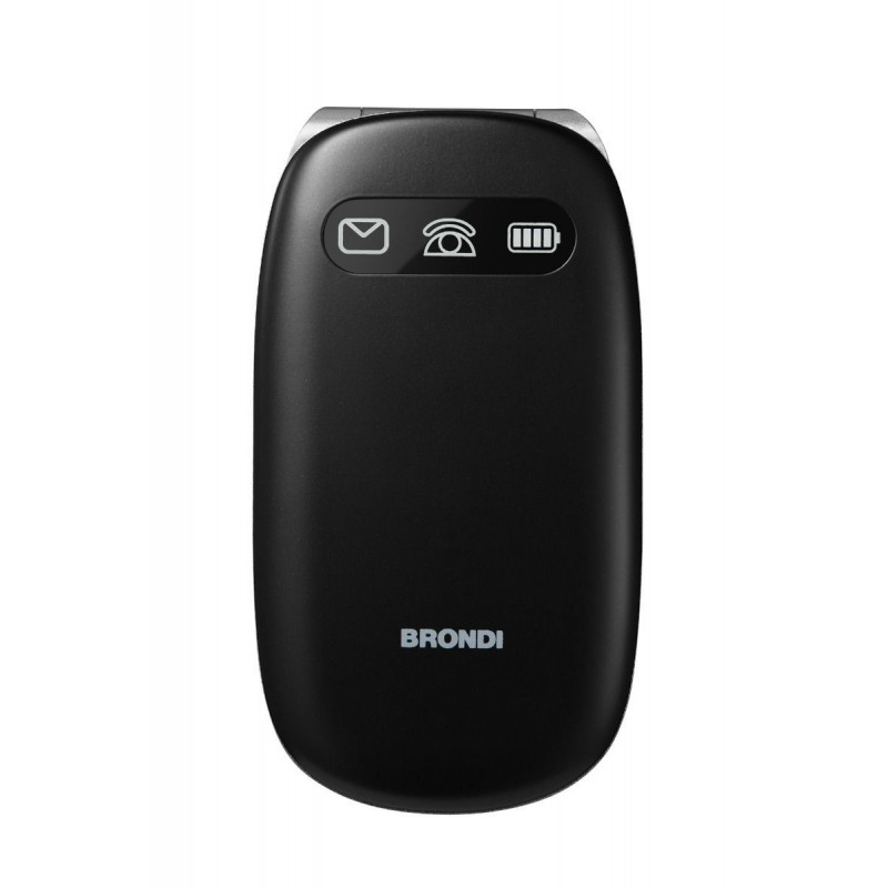 Brondi Amico Comfort 7,11 cm (2.8") Negro, Plata Teléfono para personas mayores