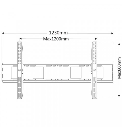 Techly ICA-PLB 2230 Supporto TV a parete 2,54 m (100") Nero