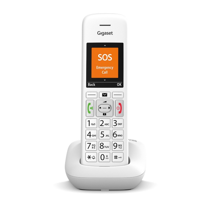 Gigaset E390 Teléfono DECT analógico Identificador de llamadas Blanco