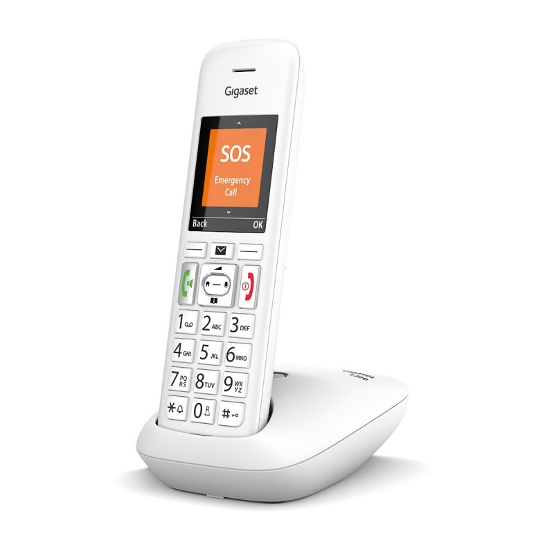 Gigaset E390 Teléfono DECT analógico Identificador de llamadas Blanco