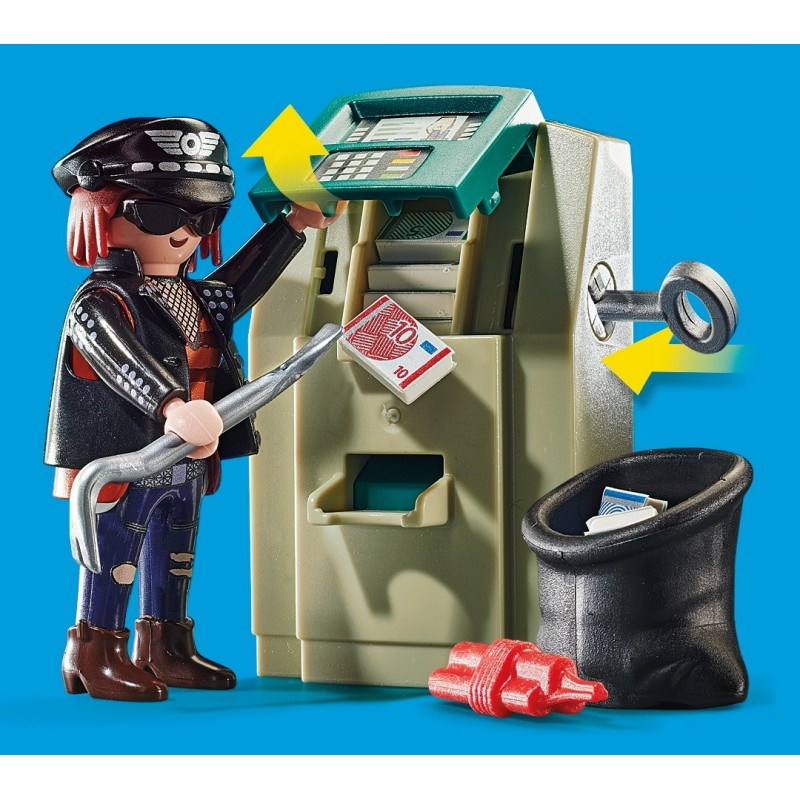 Playmobil City Action Policier avec moto et voleur