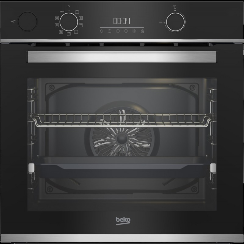 Beko BBIS13300XPE horno 71 L 3400 W A+ Negro, Acero inoxidable