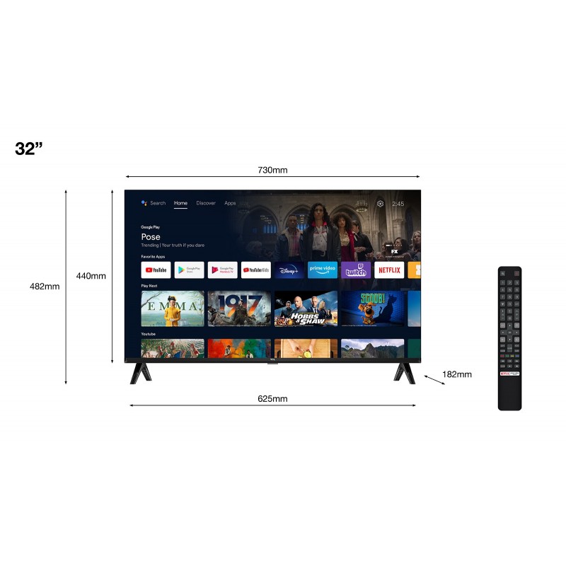 TCL S54 Series 32S5400AF Fernseher 81,3 cm (32 Zoll) Full HD Smart-TV WLAN Schwarz