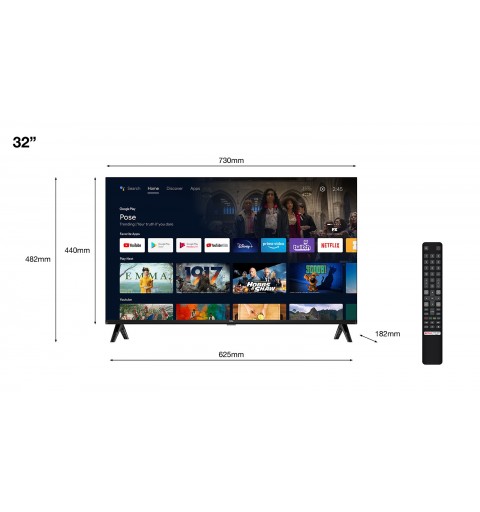 TCL S54 Series 32S5400AF Fernseher 81,3 cm (32 Zoll) Full HD Smart-TV WLAN Schwarz