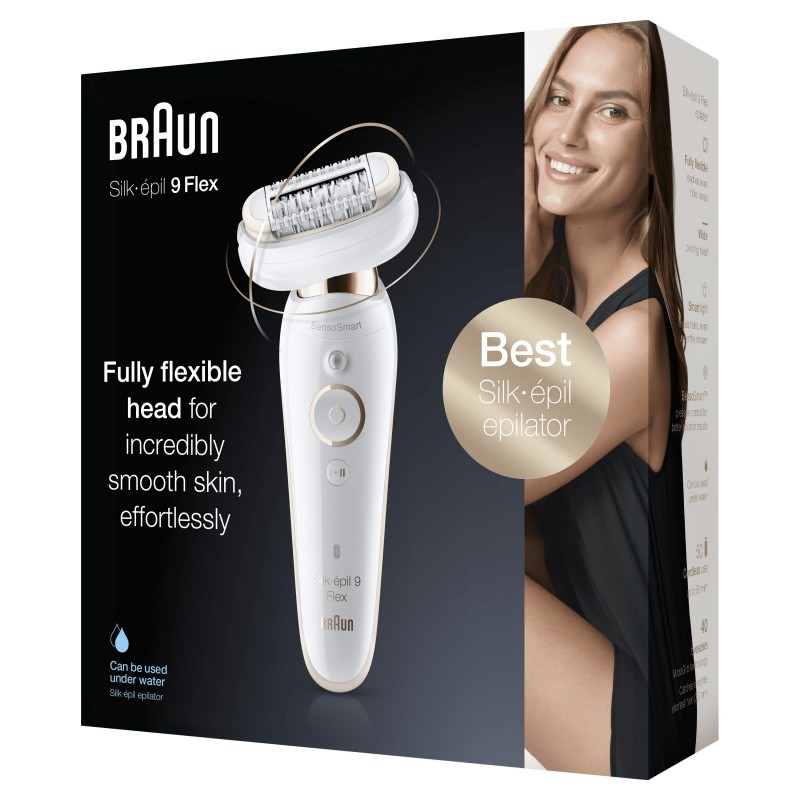 Braun Silk-épil 9 Flex 40 Pinzette Weiß, Gold