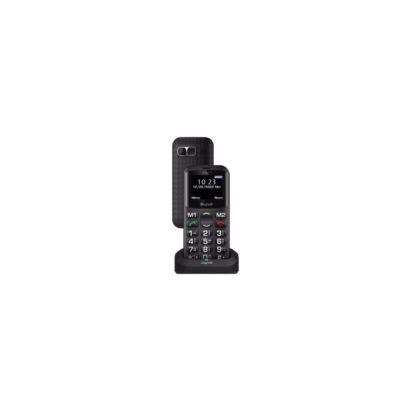 Beghelli SLV11 4,5 cm (1.77") 71 g Nero Telefono per anziani