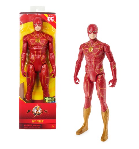 DC Comics , The Flash Action Figure, 12-inch The Flash Movie Collectible, Kids Toys for Boys and Girls Ages 3 and up