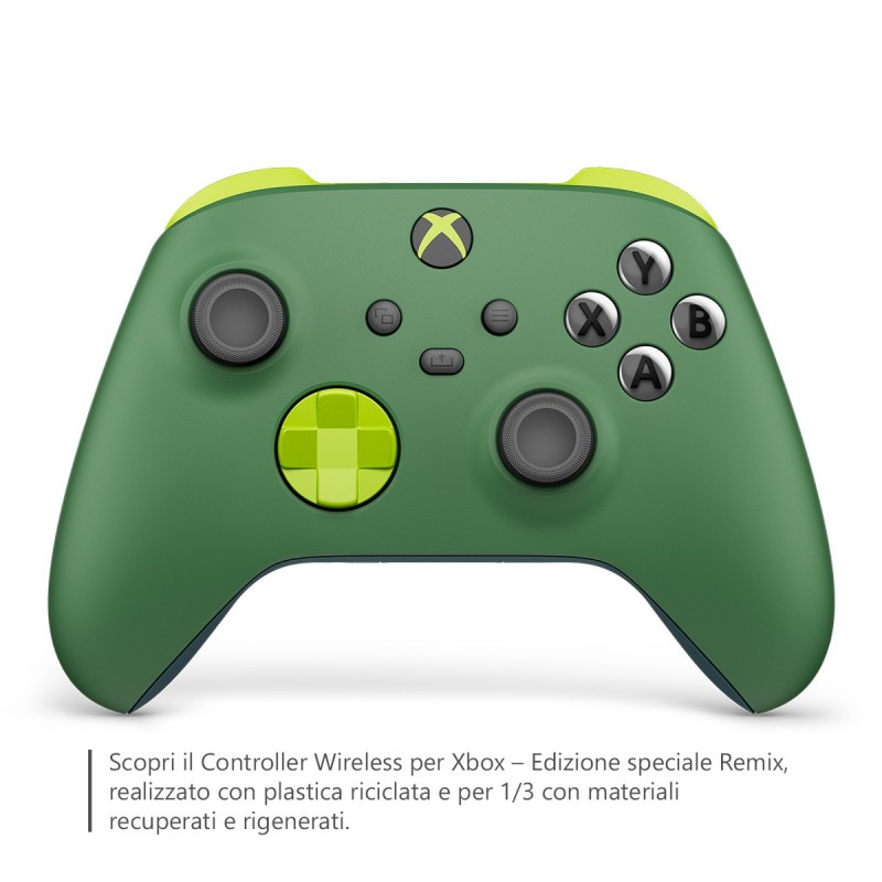 Microsoft Xbox Remix Special Edition Green Bluetooth USB Gamepad Analogue Digital Android, PC, Xbox One, Xbox Series S, Xbox