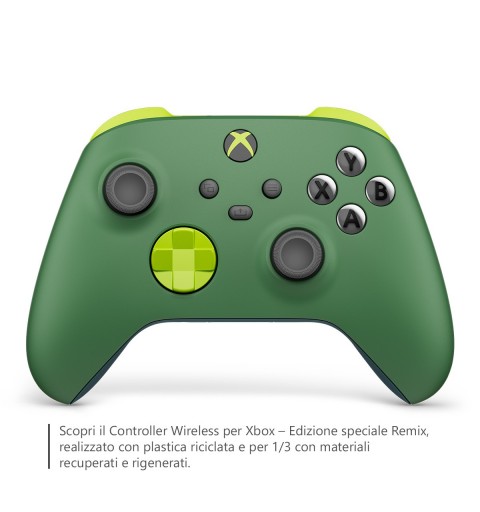 Microsoft Xbox Remix Special Edition Green Bluetooth USB Gamepad Analogue Digital Android, PC, Xbox One, Xbox Series S, Xbox