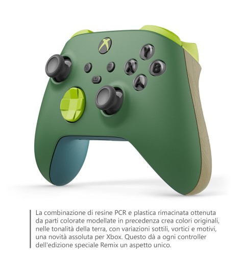 Microsoft Xbox Remix Special Edition Vert Bluetooth USB Manette de jeu Analogique Numérique Android, PC, Xbox One, Xbox Series