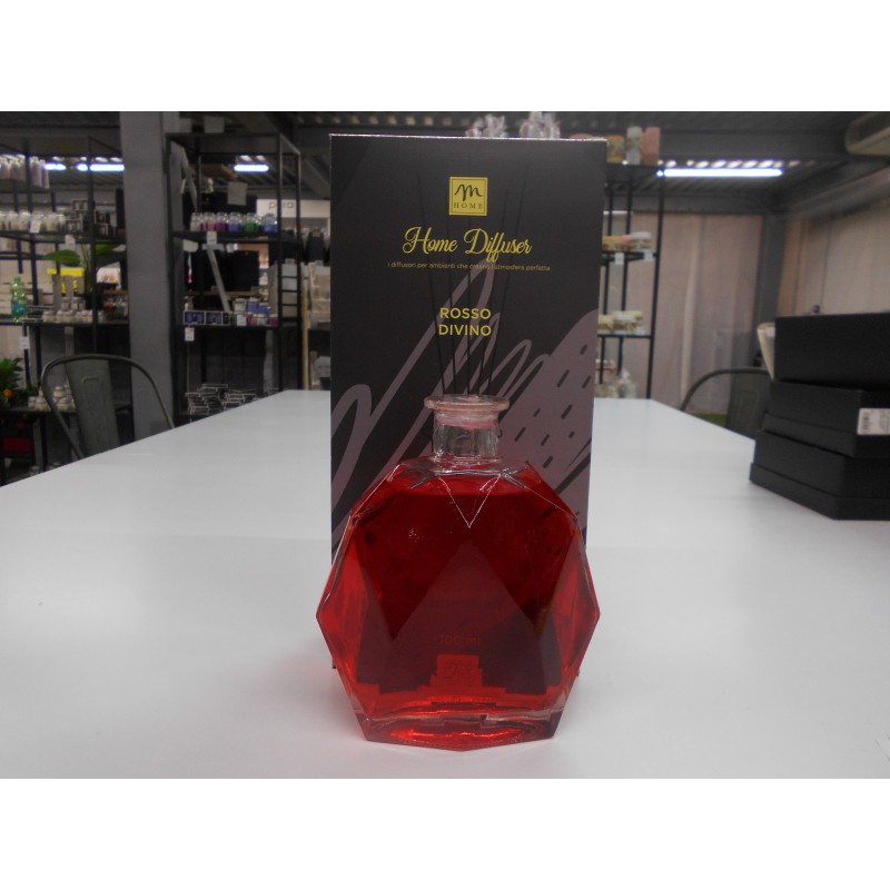 Mercury SRL 24646 difusor de aroma Botella de fragancia Vidrio Rojo, Transparente