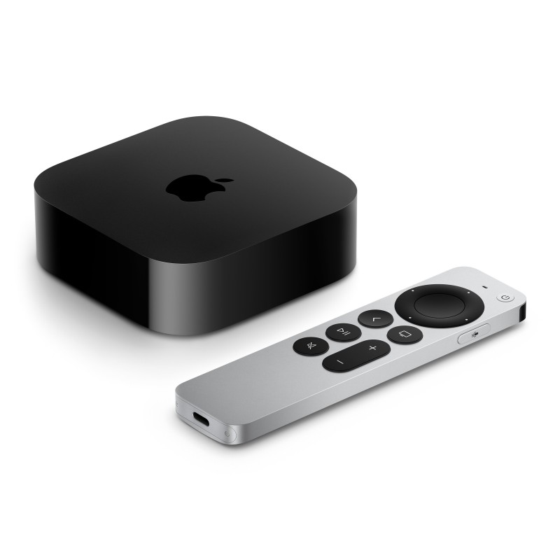 Apple TV 4K Schwarz, Silber 4K Ultra HD 128 GB WLAN Eingebauter Ethernet-Anschluss