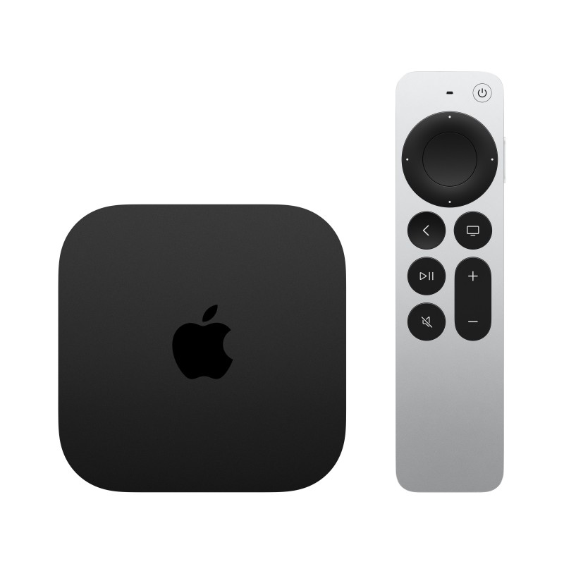 Apple TV 4K Schwarz, Silber 4K Ultra HD 128 GB WLAN Eingebauter Ethernet-Anschluss